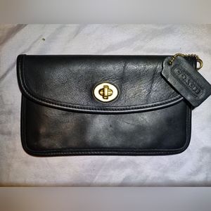 Coach genuine leather two pocket pouch